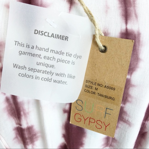 Surf Gypsy | Tie Dye Cover Up Maxi Dress Beach New - Picture 5 of 8